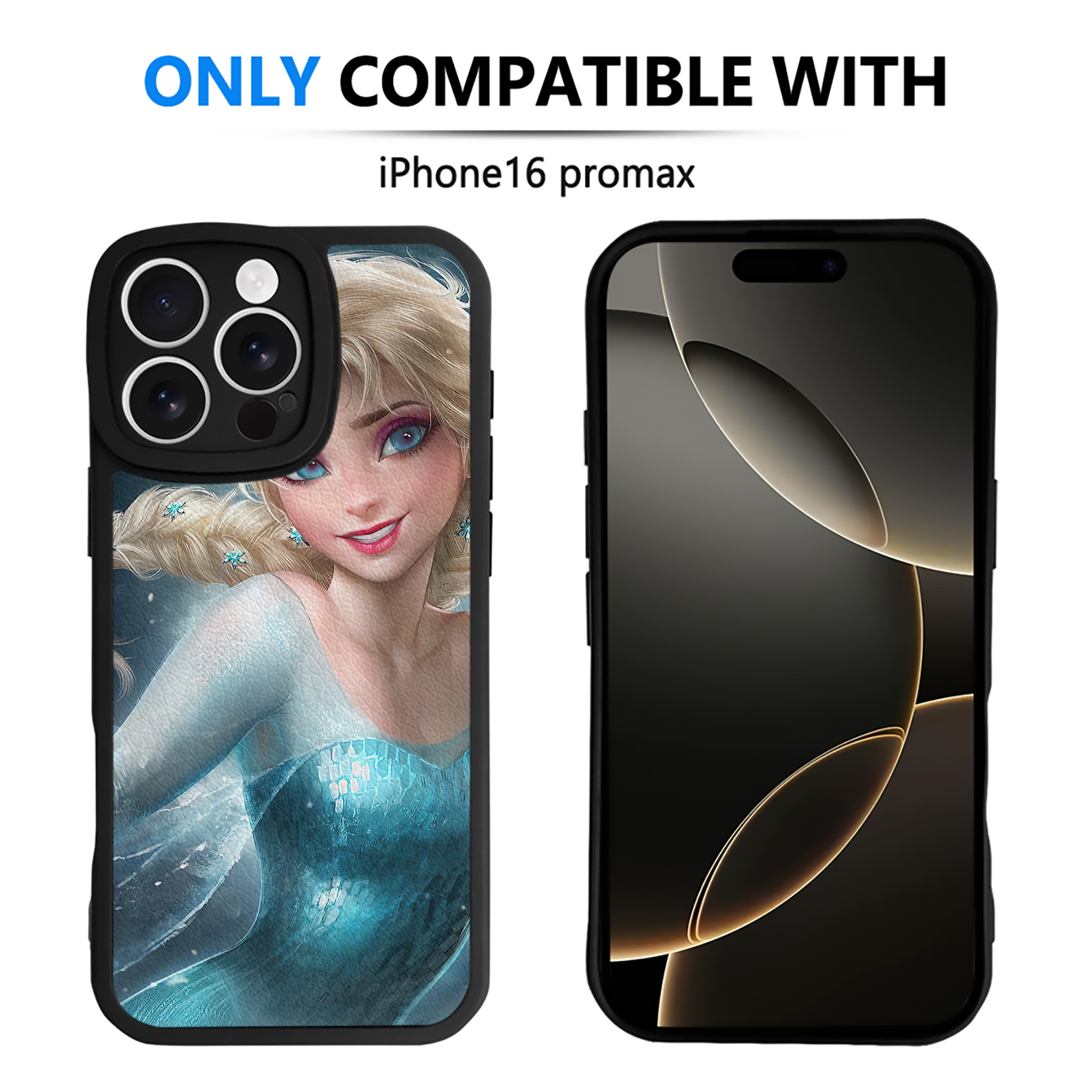 （画像用） アナと雪の女王 アンナ エルサ Frozen Anna Elsa 【iPhone 16シリーズ対応】シリコンスマホケース（レザー調） 材質：シリコン
